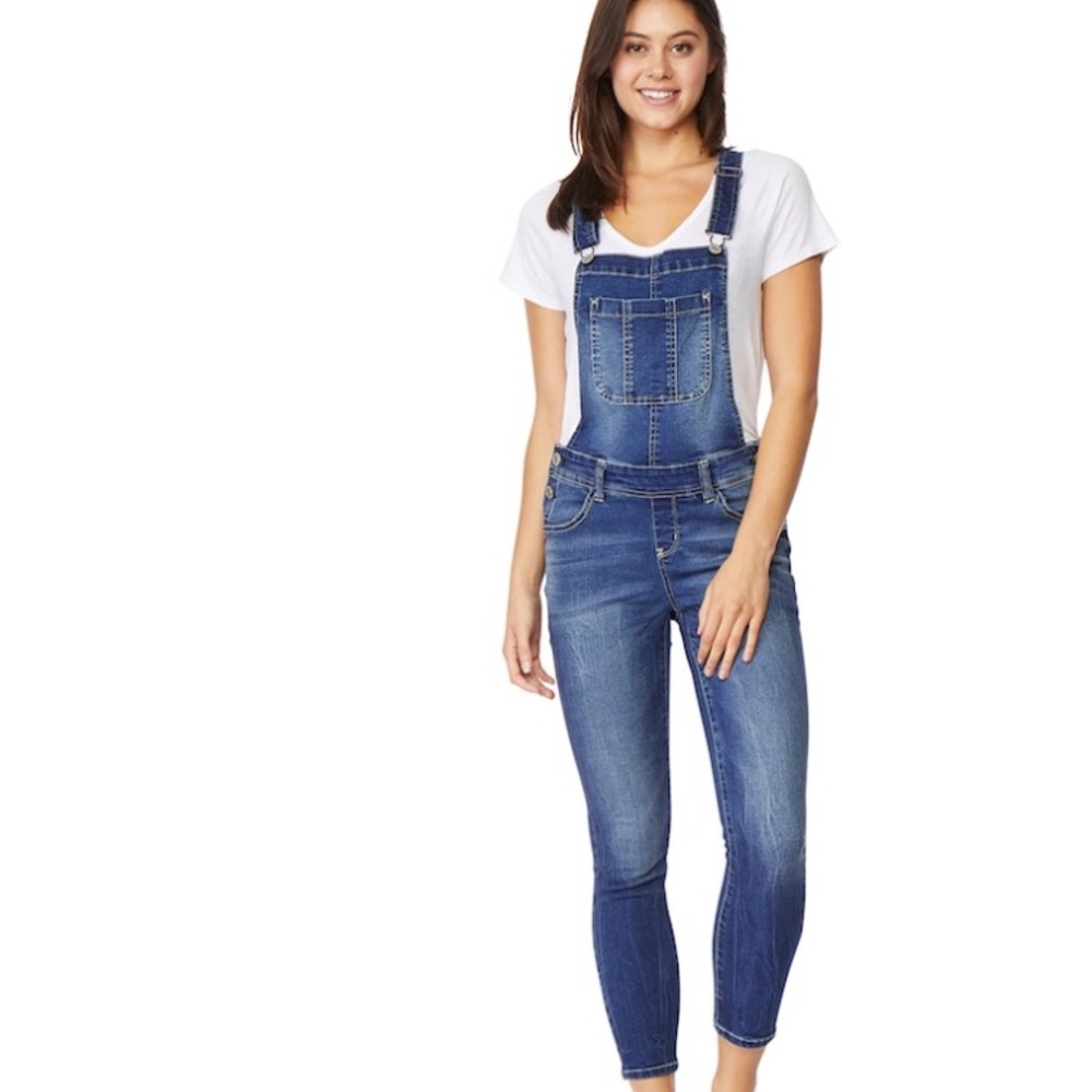 Wallflower stretch denim overalls